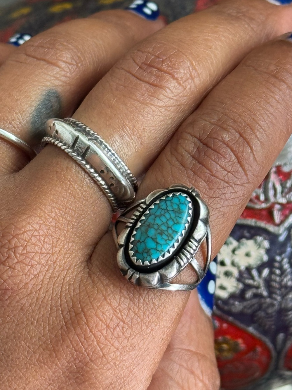 70s Vintage Navajo Leslie Yazzie ring.